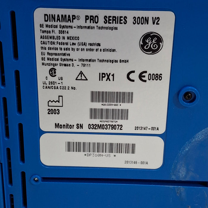 GE Healthcare Dinamap Pro 300 Vital Signs Monitor