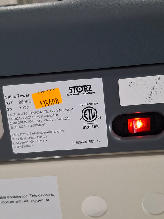Karl Storz 9606B Video Tower Cart