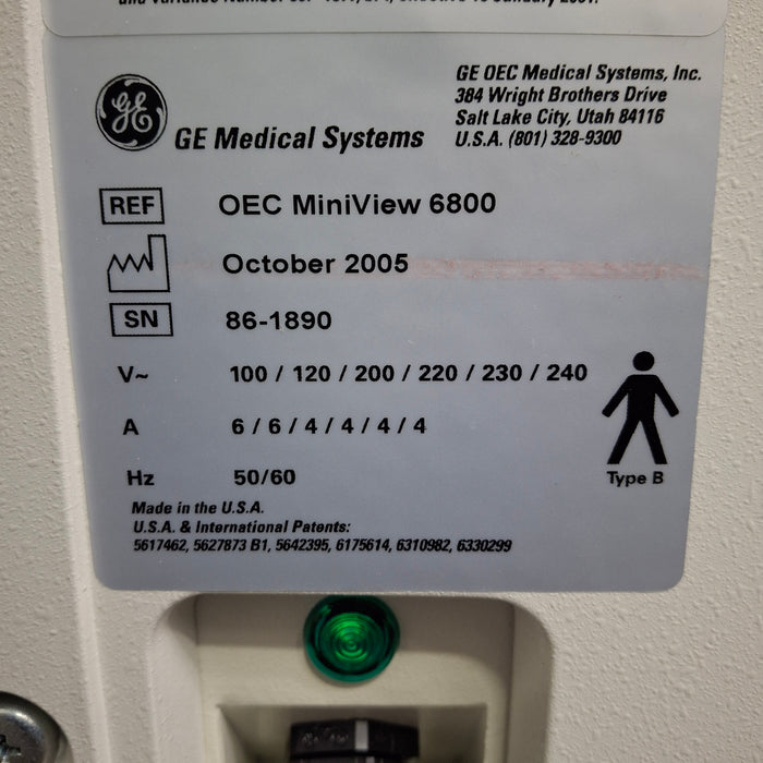 OEC Medical Systems Miniview 6800 C-Arm