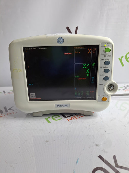 GE Healthcare Dash 3000 - GE/Nellcor SpO2 Patient Monitor