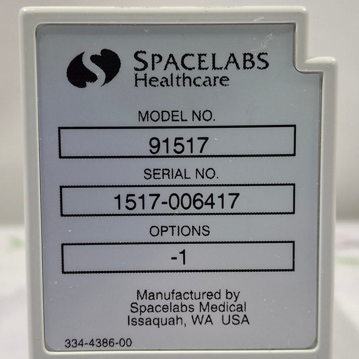 Spacelabs Healthcare Ultraview SL 91517 Multigas Analyzer