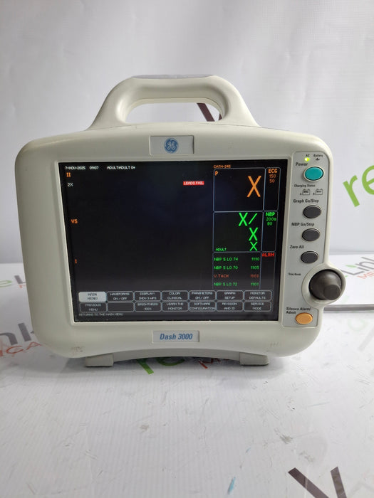 GE Healthcare Dash 3000 - GE/Nellcor SpO2 Patient Monitor
