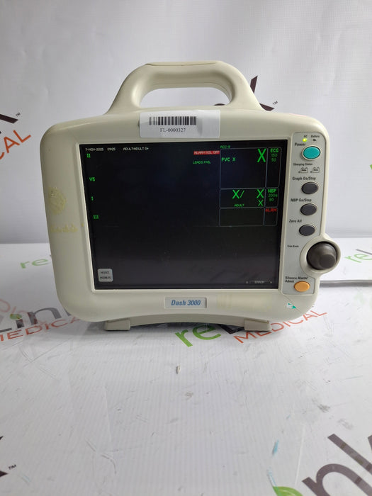 GE Healthcare Dash 3000 - GE/Nellcor SpO2 Patient Monitor