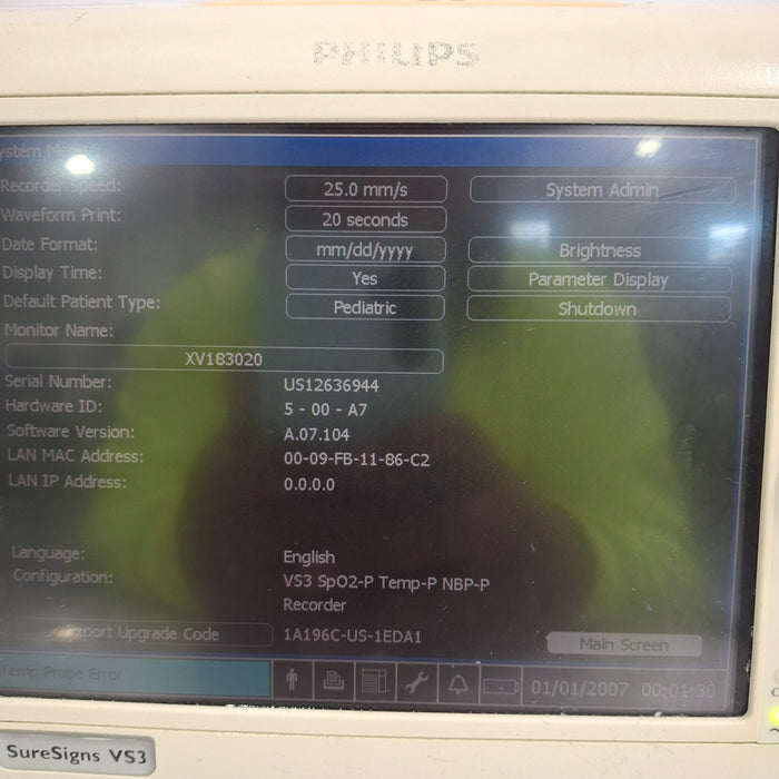 Philips Suresigns VS3 Vital Signs Monitor