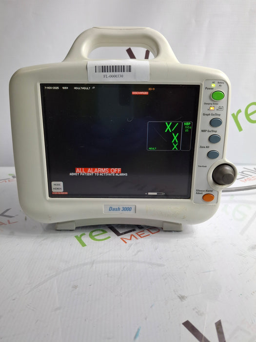GE Healthcare Dash 3000 - GE/Nellcor SpO2 Patient Monitor