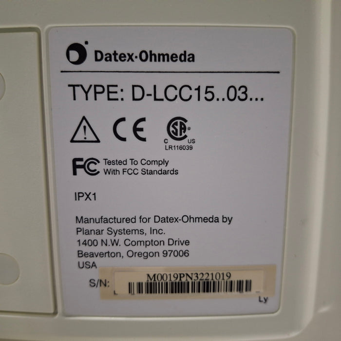 Datex-Ohmeda D-LCC15-03 S/5 Flat Screen Monitor
