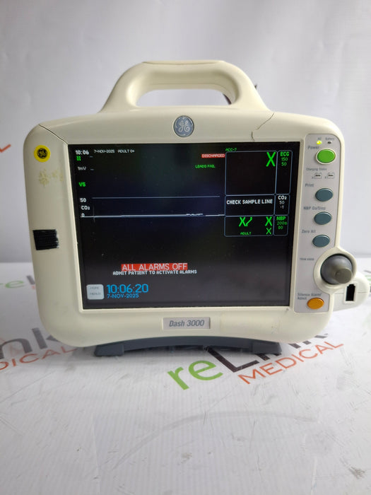 GE Healthcare Dash 3000 - GE/Nellcor SpO2 Patient Monitor