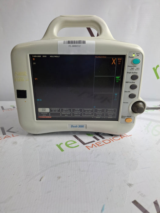 GE Healthcare Dash 3000 - GE/Nellcor SpO2 Patient Monitor
