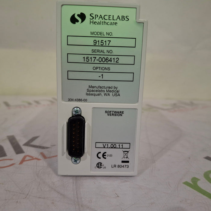Spacelabs Healthcare Ultraview SL 91517 Multigas Analyzer