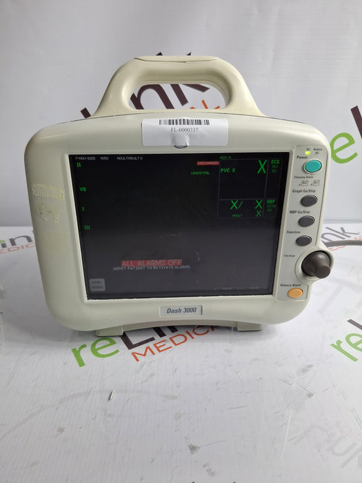 GE Healthcare Dash 3000 - GE/Nellcor SpO2 Patient Monitor