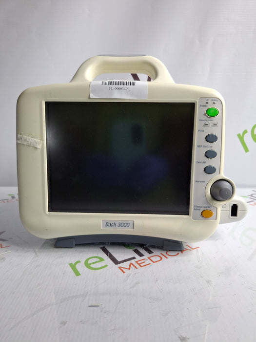 GE Healthcare Dash 3000 - GE/Nellcor SpO2 Patient Monitor