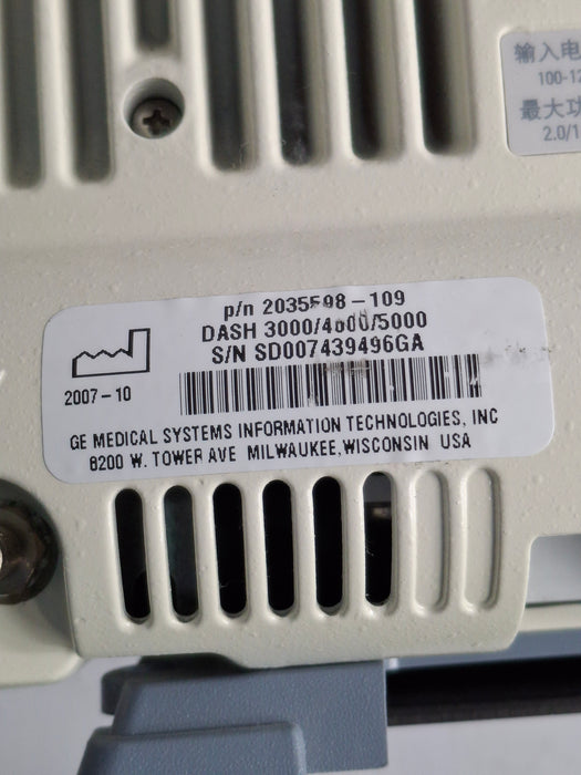 GE Healthcare Dash 3000 - GE/Nellcor SpO2 Patient Monitor