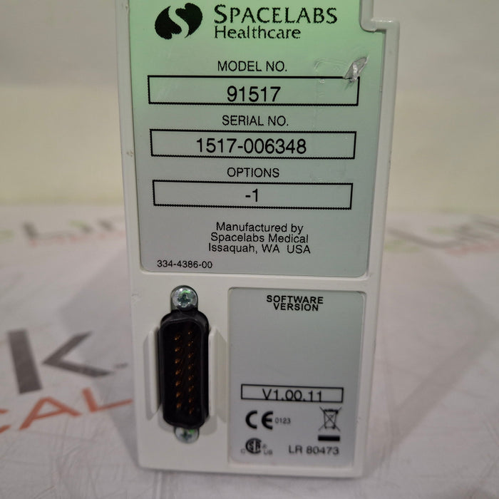 Spacelabs Healthcare Ultraview SL 91517 Multigas Analyzer