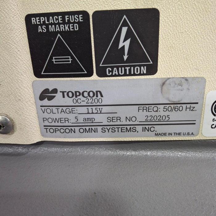 Topcon Medical OC-2200 Ophthalmology Exam Chair