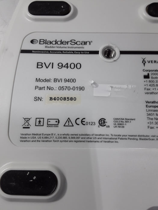 Verathon Medical, Inc BVI 9400 Bladderscan