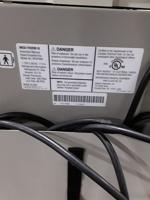 Gaymar Medi-Therm III MTA7900 Hyper/Hypothermia Machine
