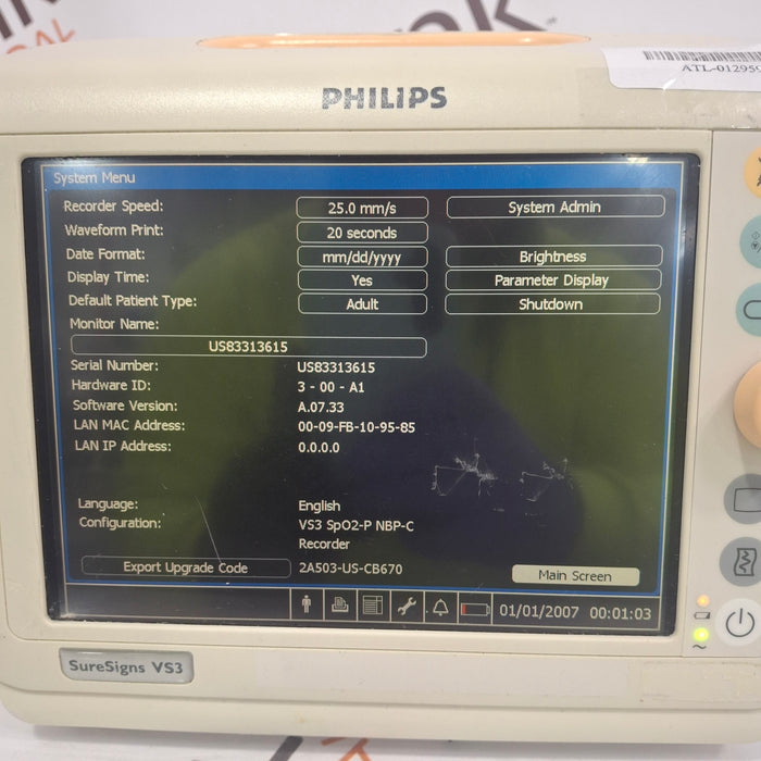 Philips Suresigns VS3 Vital Signs Monitor