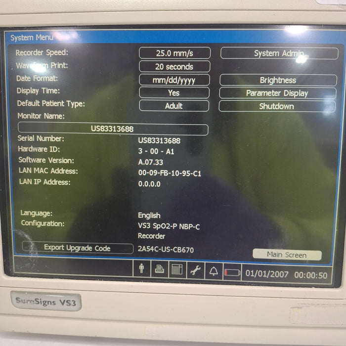 Philips Suresigns VS3 Vital Signs Monitor