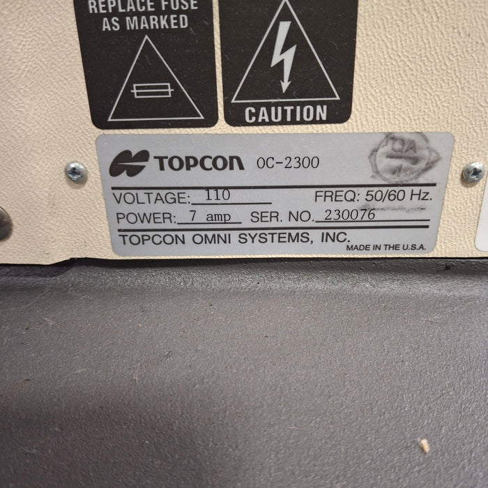 Topcon Medical OC-2300 Ophthalmology Exam Chair