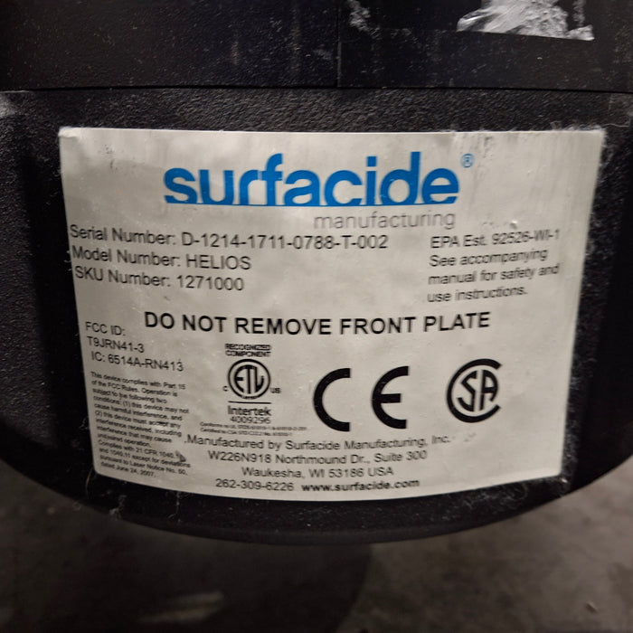 Surfacide Manufacturing, Inc. Helios UV Disinfection System