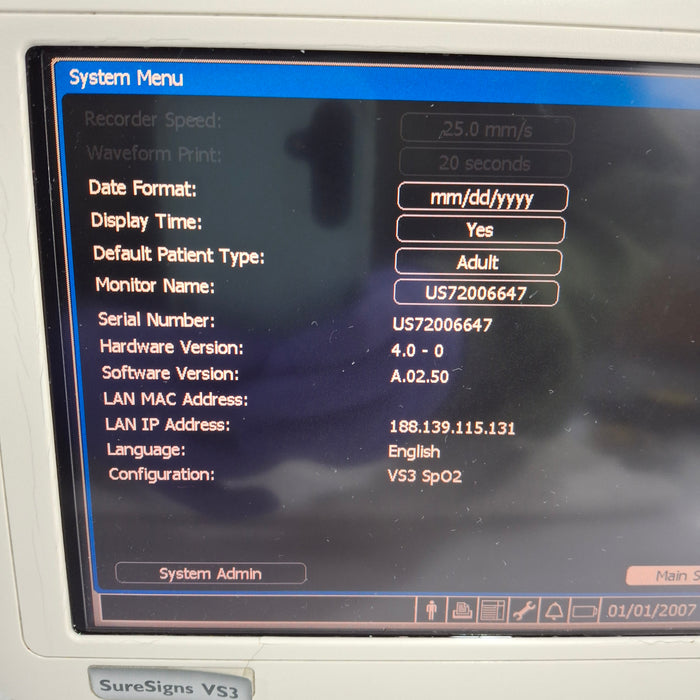 Philips Suresigns VS3 Vital Signs Monitor