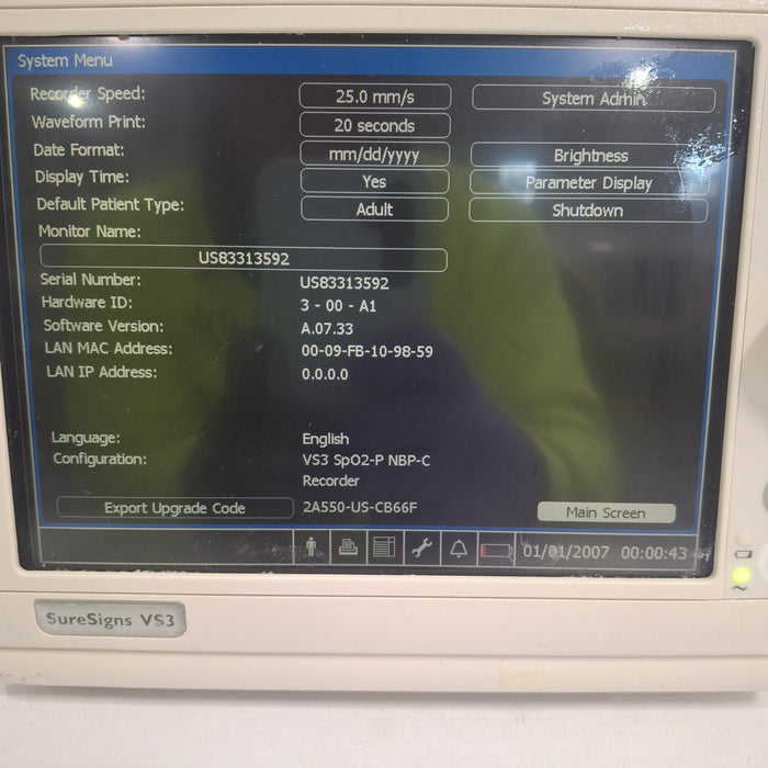 Philips Suresigns VS3 Vital Signs Monitor