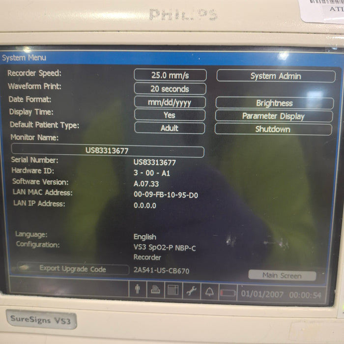 Philips Suresigns VS3 Vital Signs Monitor