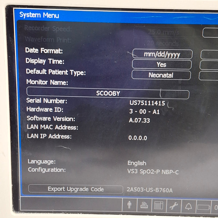 Philips Suresigns VS3 Vital Signs Monitor