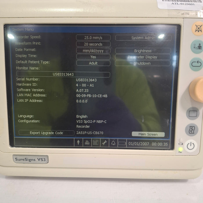 Philips Suresigns VS3 Vital Signs Monitor