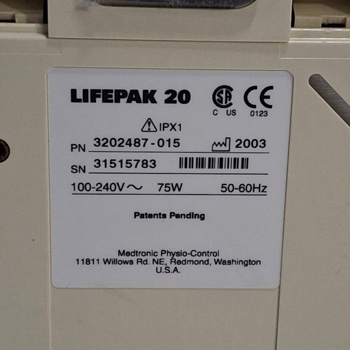 Physio-Control LifePak 20 Defibrillator