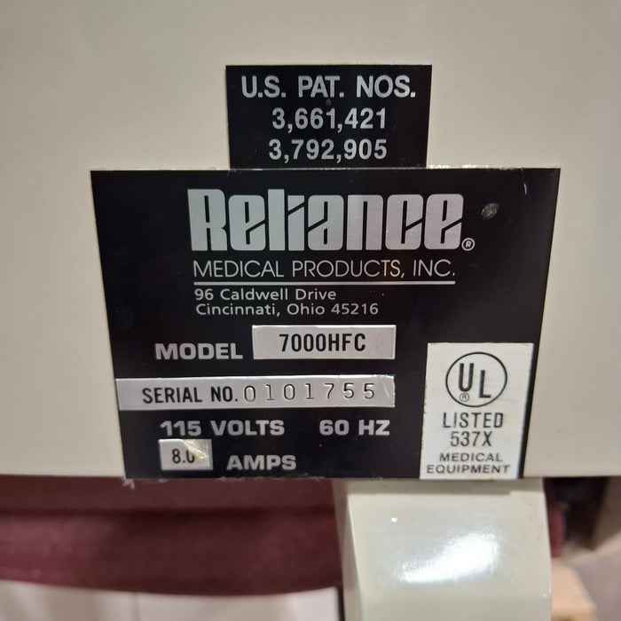 Reliance Medical Products, Inc. 7000HFC Ophthalmology Exam Chair