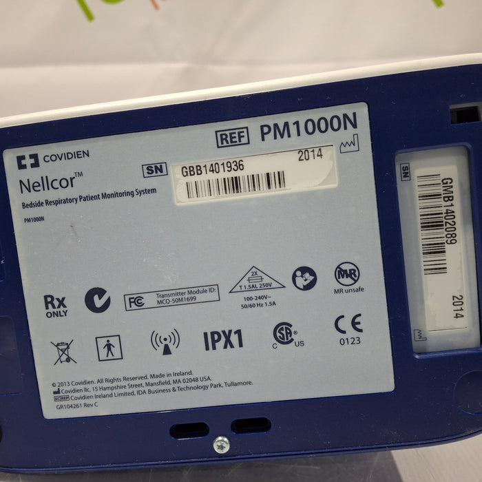 Covidien PM1000N Nellcor Bedside SPO2 Monitor