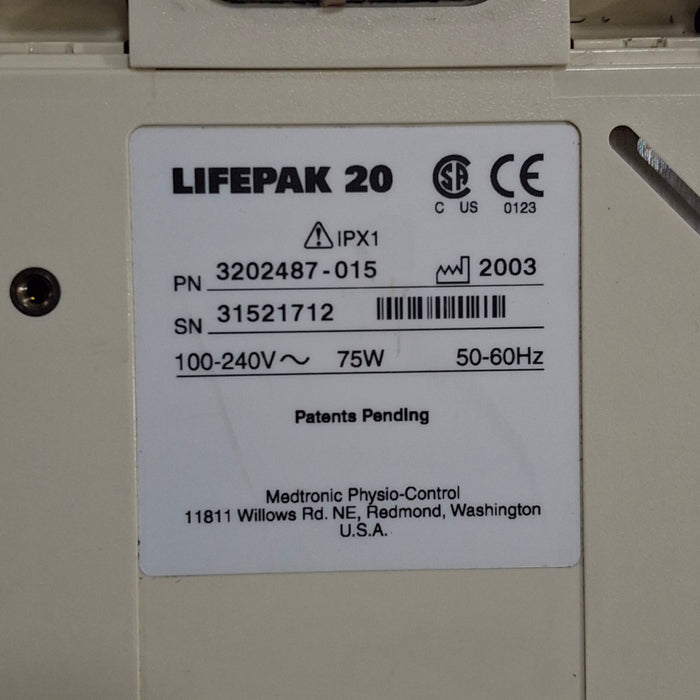 Physio-Control LifePak 20 Defibrillator