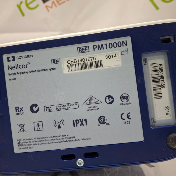Covidien PM1000N Nellcor Bedside SPO2 Monitor