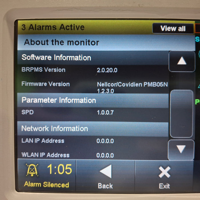 Covidien PM1000N Nellcor Bedside SPO2 Monitor