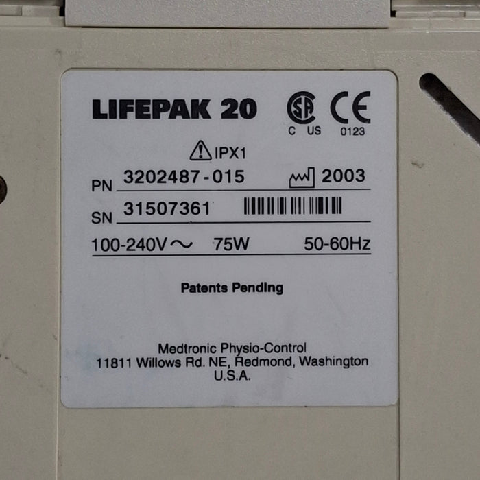 Physio-Control LifePak 20 Defibrillator