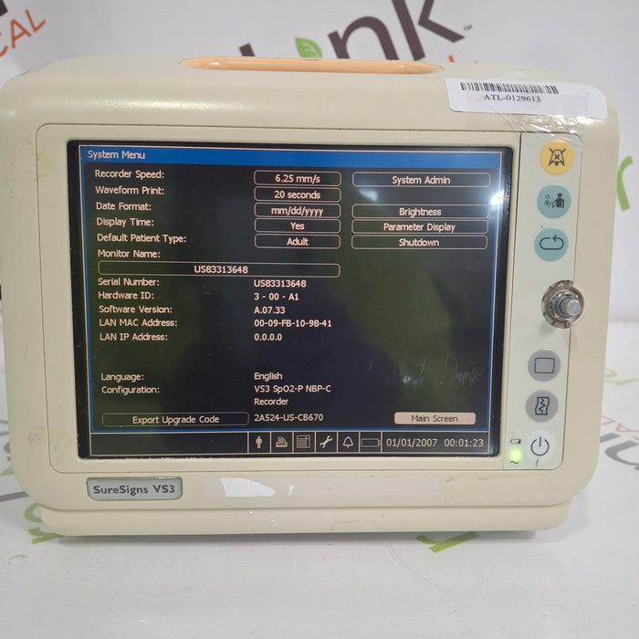 Philips Suresigns VS3 Vital Signs Monitor