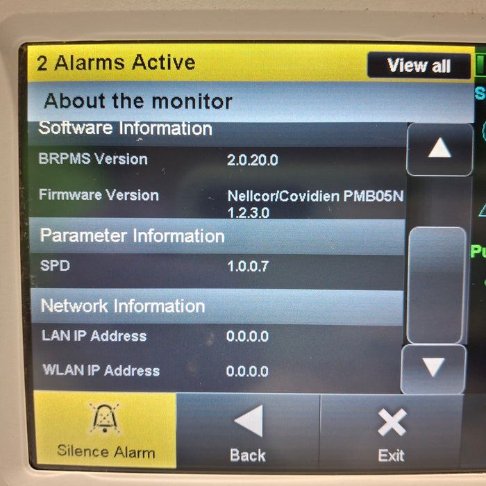 Covidien PM1000N Nellcor Bedside SPO2 Monitor
