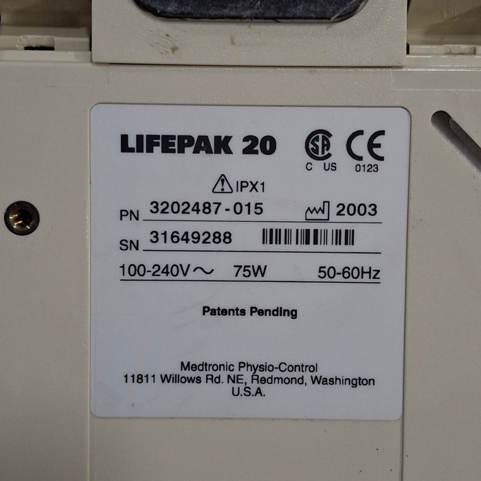 Physio-Control LifePak 20 Defibrillator
