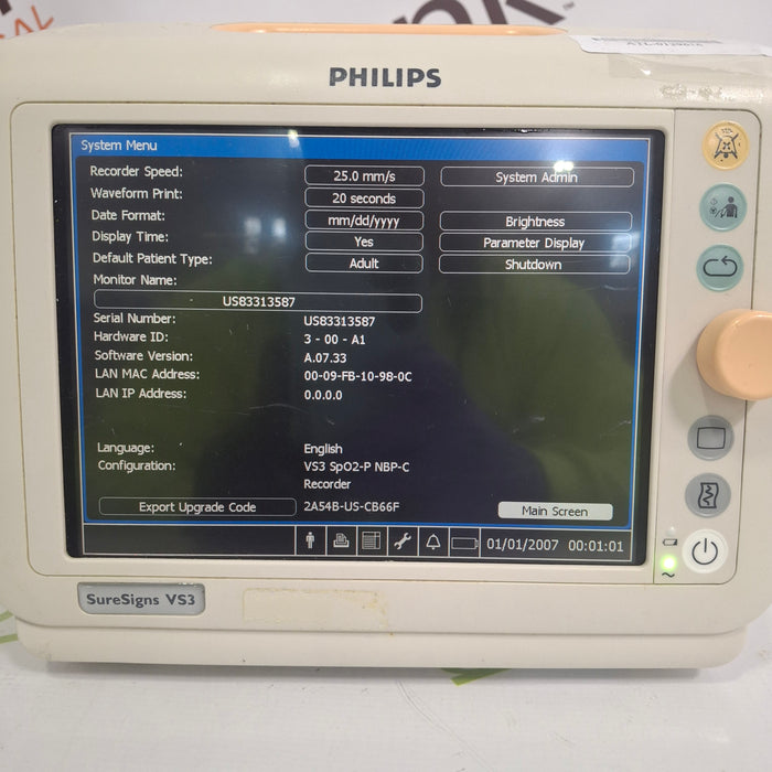 Philips Suresigns VS3 Vital Signs Monitor