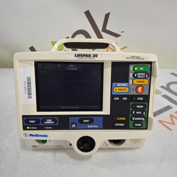 Physio-Control LifePak 20 Defibrillator