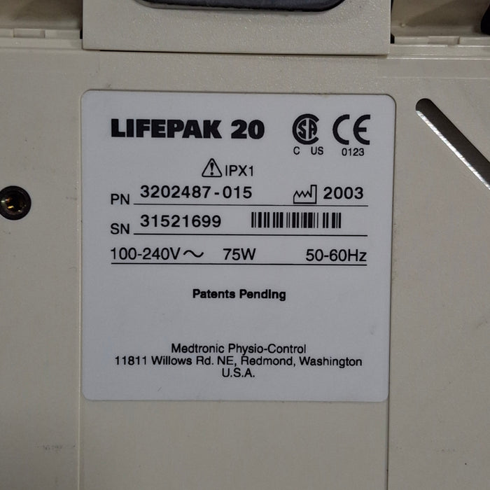 Physio-Control LifePak 20 Defibrillator