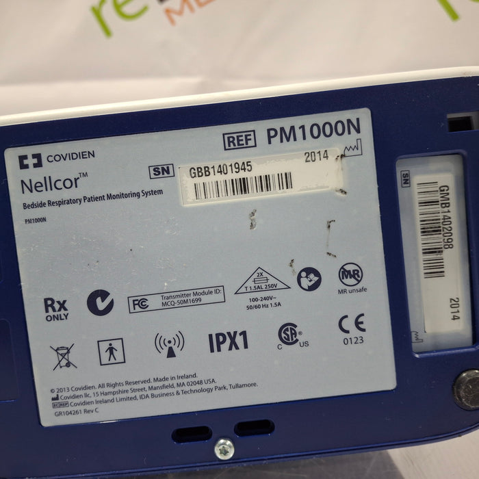 Covidien PM1000N Nellcor Bedside SPO2 Monitor