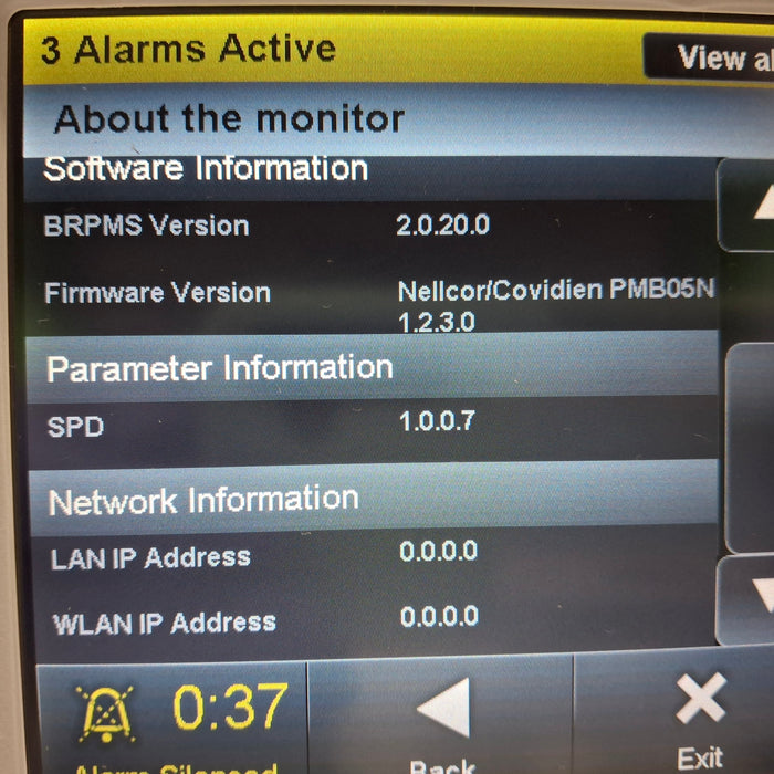 Covidien PM1000N Nellcor Bedside SPO2 Monitor