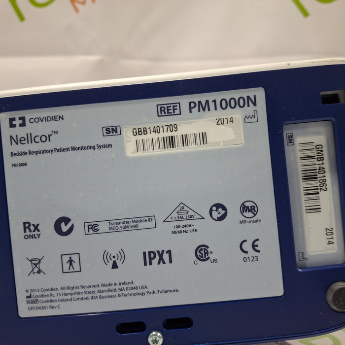 Covidien PM1000N Nellcor Bedside SPO2 Monitor