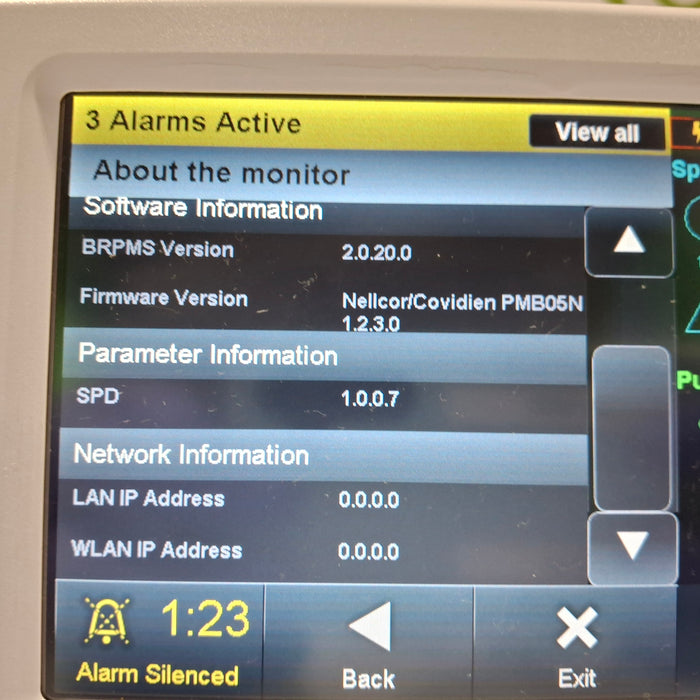 Covidien PM1000N Nellcor Bedside SPO2 Monitor