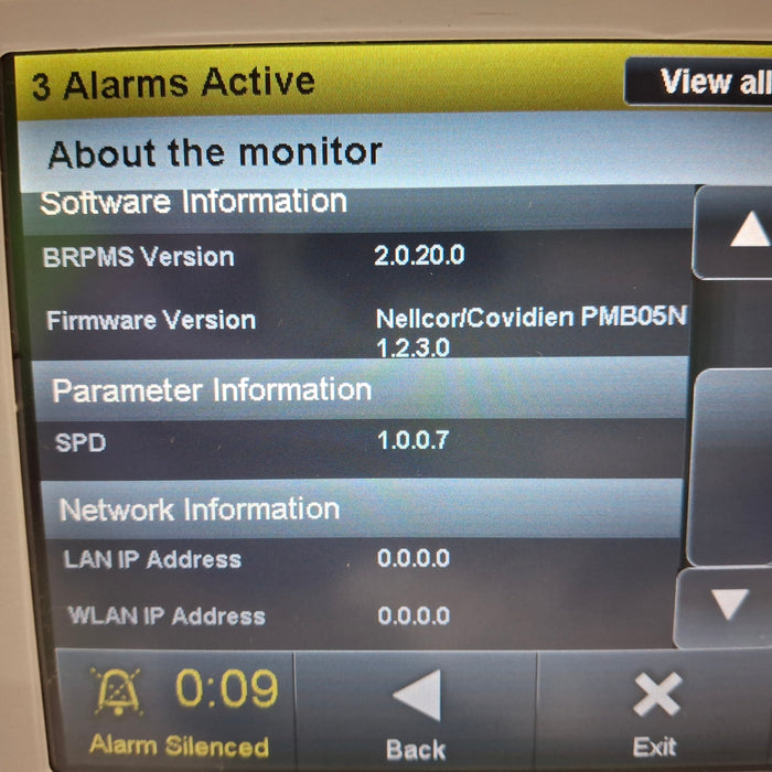 Covidien PM1000N Nellcor Bedside SPO2 Monitor