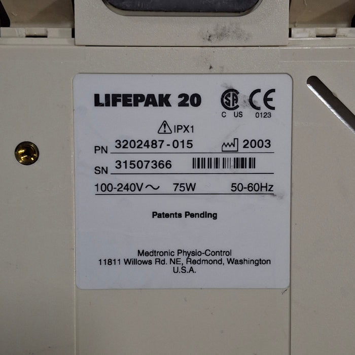 Physio-Control LifePak 20 Defibrillator