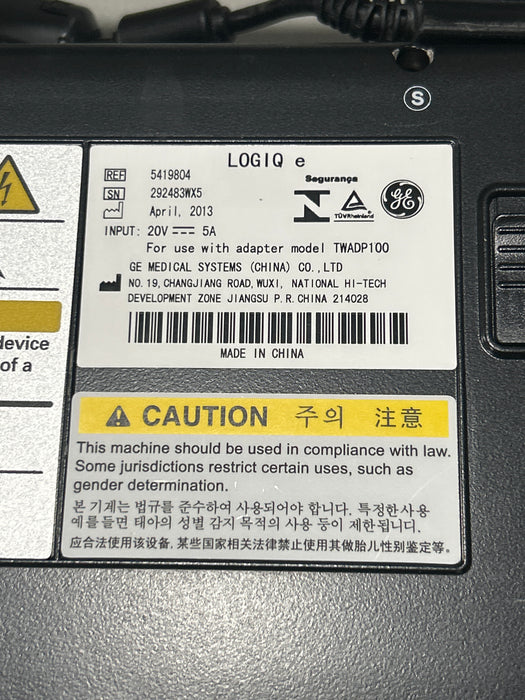 GE Healthcare NextGen Logiq e Ultrasound