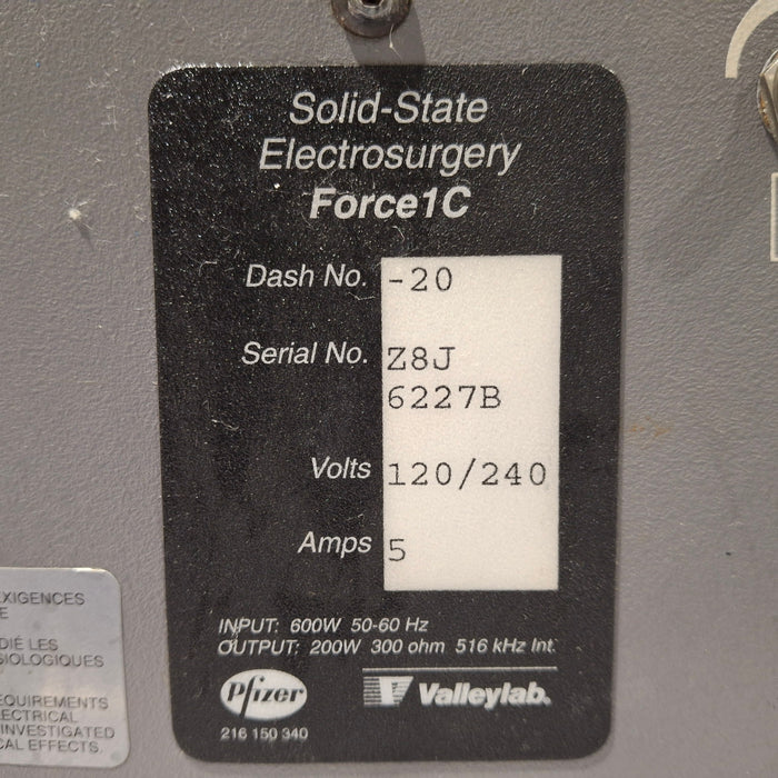 Valleylab Force 1C Electrosurgical Unit
